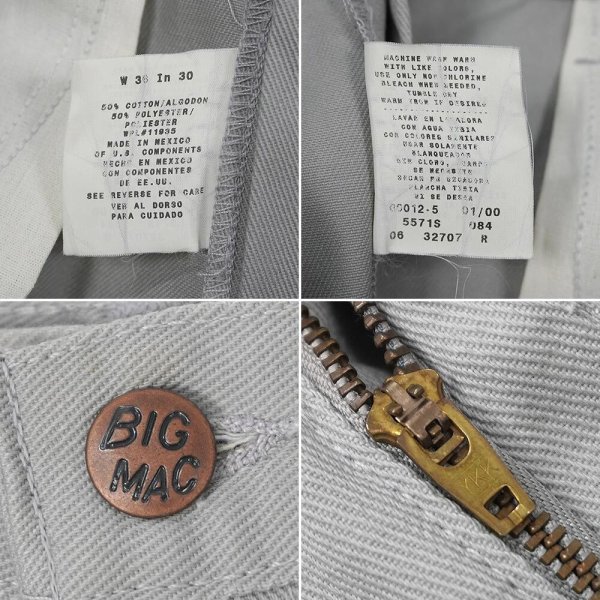 画像4: Early 00's BIG MAC ワークパンツ "NON WASH / GRAY / W36 L30" (4)