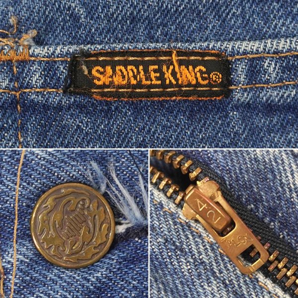 画像3: 70's SADDLE KING デニムパンツ "実寸 W35 L29" (3)