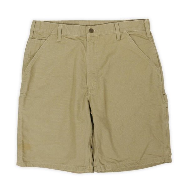 画像1: 00's Carhartt ダックペインターショーツ "B185 TAN / W34" (1)