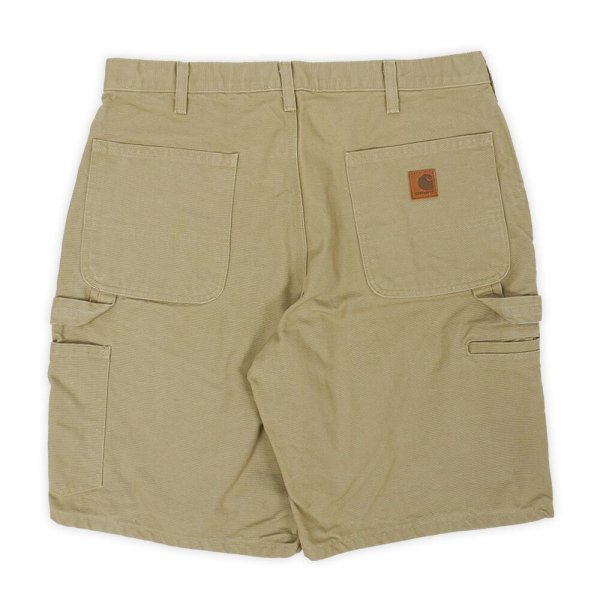 画像2: 00's Carhartt ダックペインターショーツ "B185 TAN / W34" (2)
