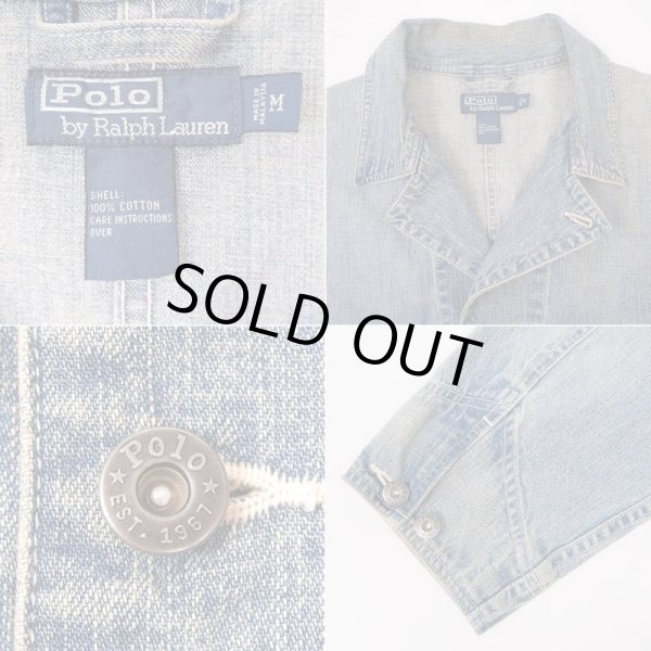 画像3: 90's Polo Ralph Lauren デニムカバーオール (3)