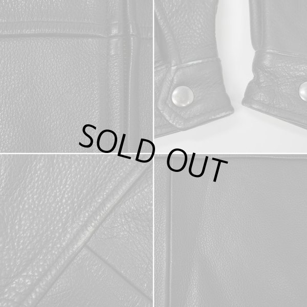 画像5: 00's ST JOHN'S BAY レザースポーツジャケット "BLACK" (5)