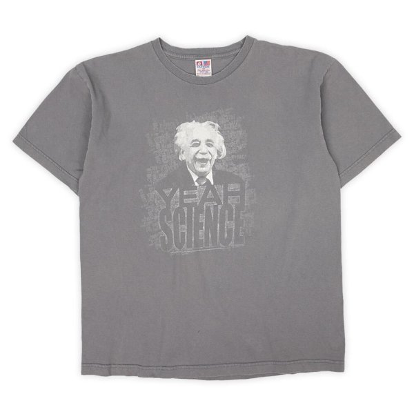 画像1: 00's Albert Einstein プリントTシャツ "MADE IN USA / BAY SIDE Body" (1)