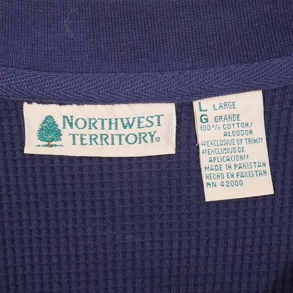 画像2: 00's NORTH EAST TERRITORY ヘンリーネック サーマルカットソー "DEADSTOCK" (2)