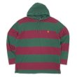 画像1: 00's Polo Ralph Lauren ワイドボーダー柄 フーディーカットソー (1)
