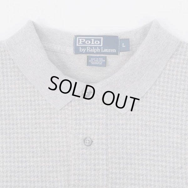画像2: 00's Polo Ralph Lauren ハウンドトゥース柄 ポロシャツ (2)