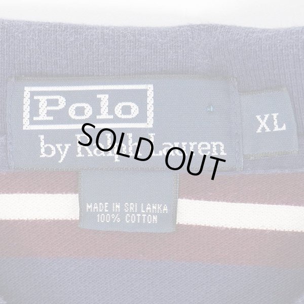 画像2: 90-00's Polo Ralph Lauren マルチボーダー柄 ポロシャツ (2)