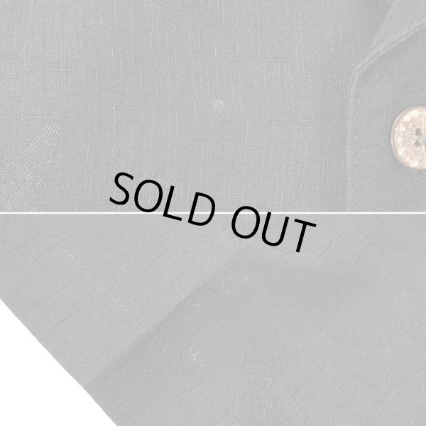 画像5: 00's CARIBBEAN JOE S/S レーヨン オープンカラーシャツ "BLACK" (5)