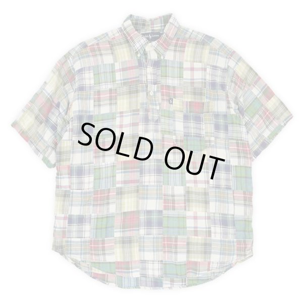 90's Polo Ralph Lauren S/S パッチワーク プルオーバーBDシャツ
