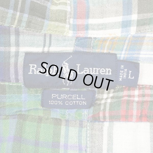 画像2: 90's Polo Ralph Lauren S/S パッチワーク プルオーバーBDシャツ "PURCELL" (2)