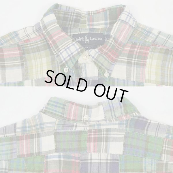 画像3: 90's Polo Ralph Lauren S/S パッチワーク プルオーバーBDシャツ "PURCELL" (3)