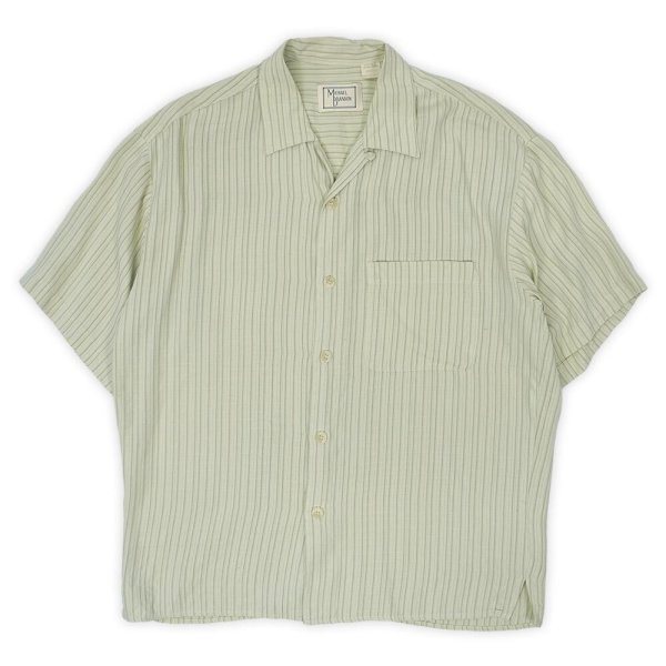 画像1: 80-90's MICHAEL BRANDON S/S レーヨンオープンカラーシャツ "MADE IN USA" (1)