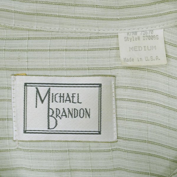 画像2: 80-90's MICHAEL BRANDON S/S レーヨンオープンカラーシャツ "MADE IN USA" (2)