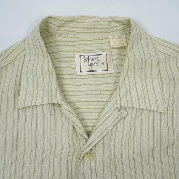 画像3: 80-90's MICHAEL BRANDON S/S レーヨンオープンカラーシャツ "MADE IN USA" (3)