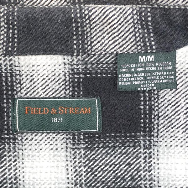画像2: 00's Field & Stream ヘビーネルシャツ "Black Ombre Plaid" (2)
