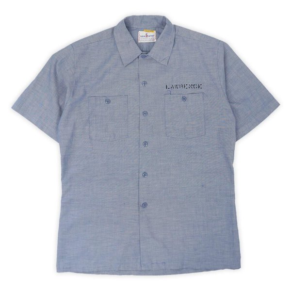画像1: 70's Seafarer S/S シャンブレーシャツ "With Stencil" (1)