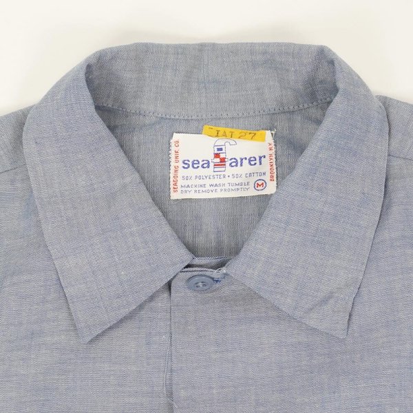 画像2: 70's Seafarer S/S シャンブレーシャツ "With Stencil" (2)