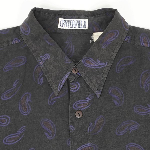 画像3: 90's CENTER FIELD S/S ペイズリー柄 レギュラーカラーシャツ (3)