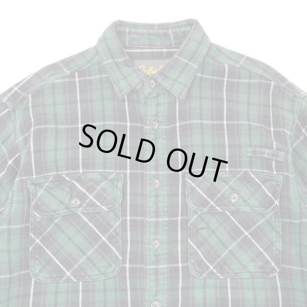 画像3: 00's Cabela's ヘビーネルシャツ "Green×Black Plaid" (3)
