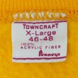 画像2: 70's TOWNCRAFT ブランクスウェット "YELLOW / sizeXL" (2)