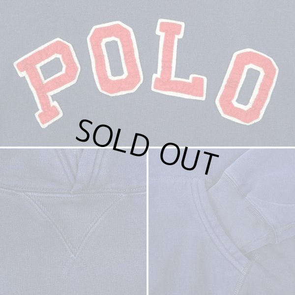 画像3: 00's Polo Ralph Lauren フェルトパッチ スウェットパーカー (3)