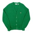 画像1: 70's IZOD LACOSTE アクリルニット カーディガン "糸巻きタグ / GREEN" (1)