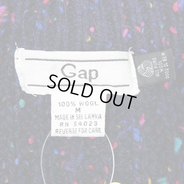 画像2: 80's OLD GAP カラーネップ柄 ウールニット (2)