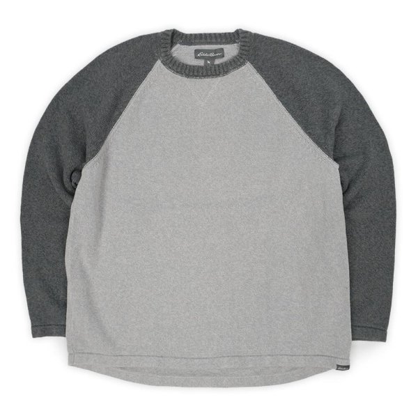 画像1: 00's Eddie Bauer バイカラー コットンニット (1)