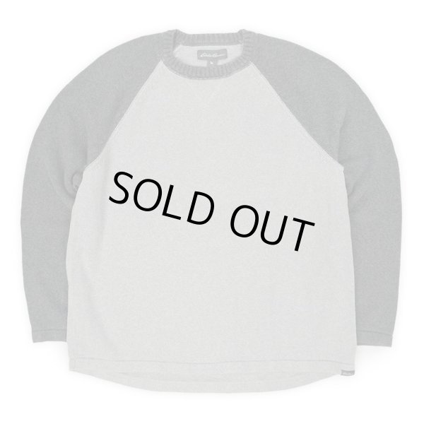 画像1: 00's Eddie Bauer バイカラー コットンニット (1)