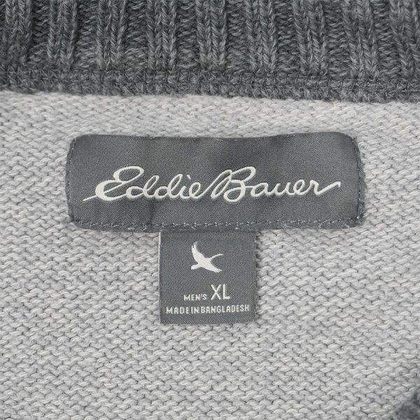 画像2: 00's Eddie Bauer バイカラー コットンニット (2)