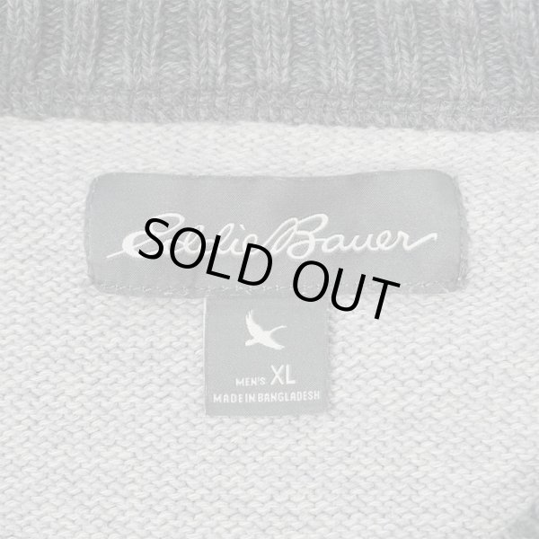 画像2: 00's Eddie Bauer バイカラー コットンニット (2)