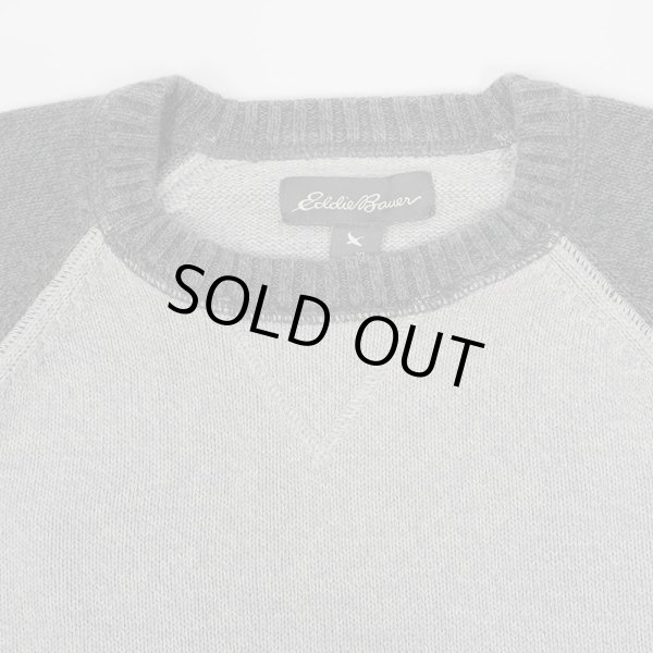 画像4: 00's Eddie Bauer バイカラー コットンニット (4)