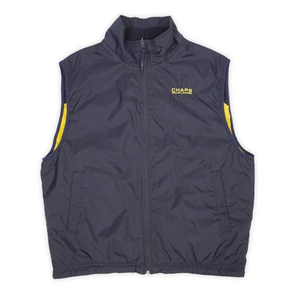画像3: 90-00's CHAPS RALPH LAUREN フリース×ナイロン リバーシブルベスト (3)