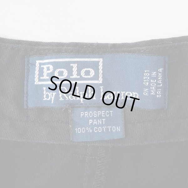 画像3: 90's Polo Ralph Lauren ノータック チノトラウザー "PROSPECT PANT / BLACK / W32 L30" (3)