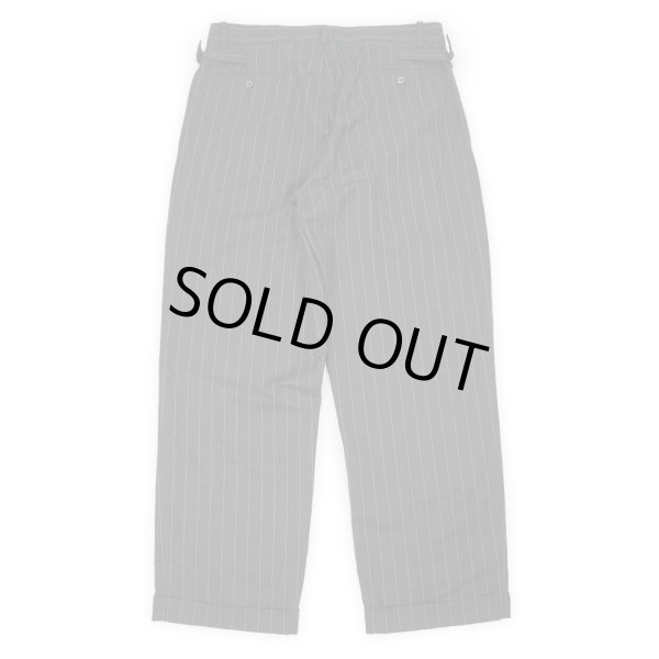 画像2: 90's Polo Ralph Lauren ステッチストライプ柄 2タック トラウザー “BLACK” (2)