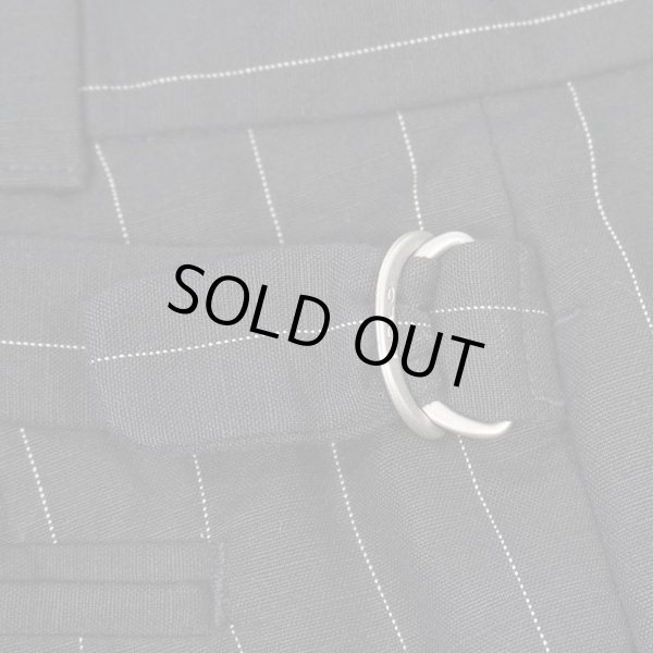 画像4: 90's Polo Ralph Lauren ステッチストライプ柄 2タック トラウザー “BLACK” (4)