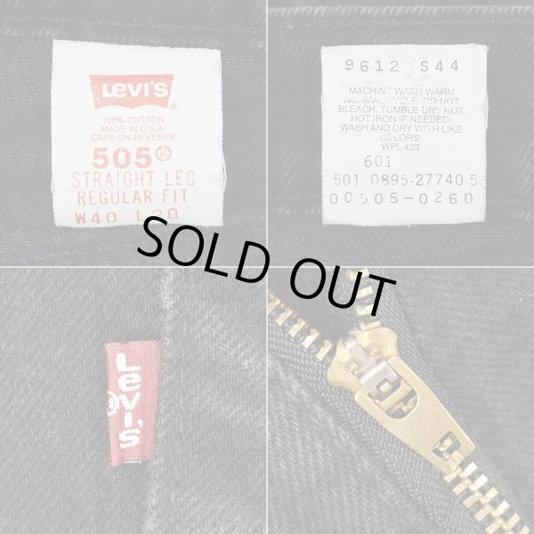 画像4: 90's Levi's 505 ブラックデニムパンツ "MADE IN USA / W40 L30" (4)