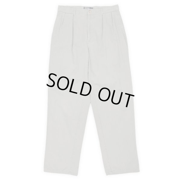 画像1: Early 90's Polo Ralph Lauren 2タック チノトラウザー “LIGHT GRAY / W32 L31” (1)