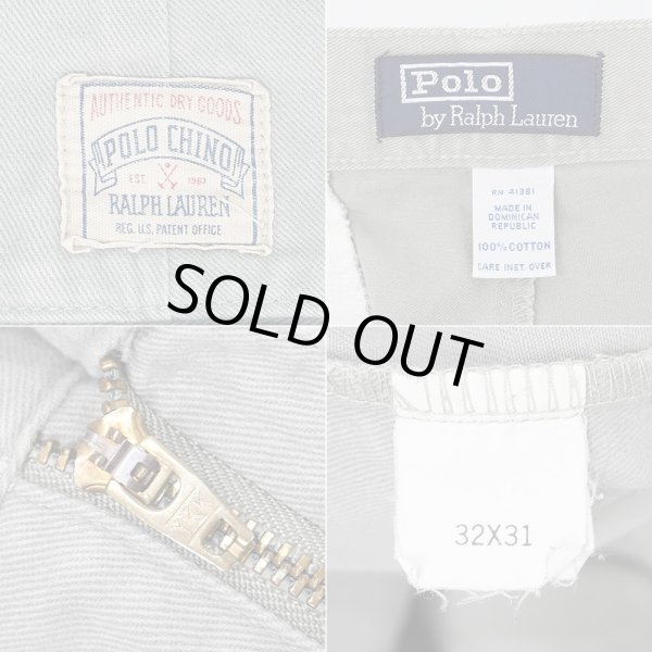 画像3: Early 90's Polo Ralph Lauren 2タック チノトラウザー “LIGHT GRAY / W32 L31” (3)