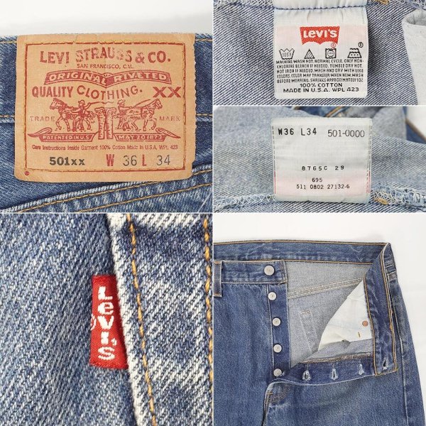 画像3: Early 00's Levi's 501 デニムパンツ "MADE IN USA / 実寸W34 L31" (3)