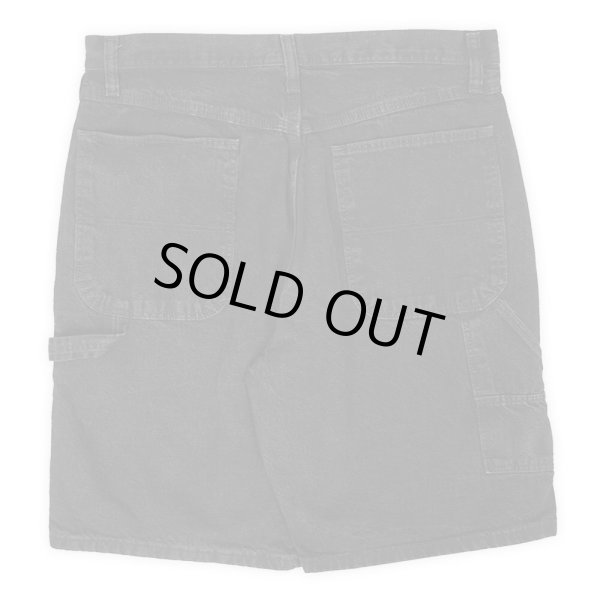 画像2: 00's RUSTLER ブラックデニム ペインターショーツ "W32" (2)