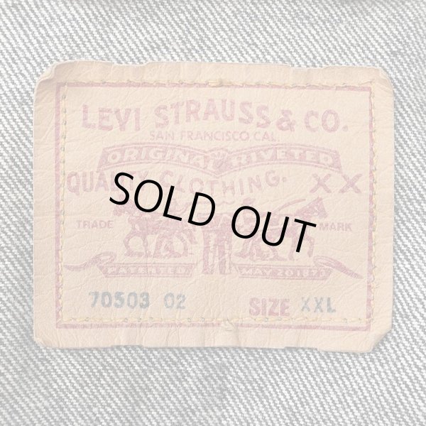 画像3: Early 90's Euro Levi's 70503 02 先染め ブラックデニムジャケット “XX-LARGE” (3)