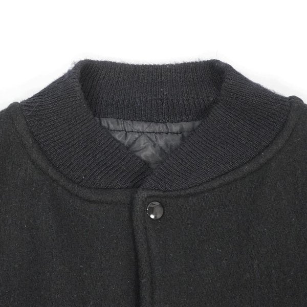 画像3: 90's BUTWIN レザー切り替え スタジャン "MADE IN USA / ALL BLACK" (3)