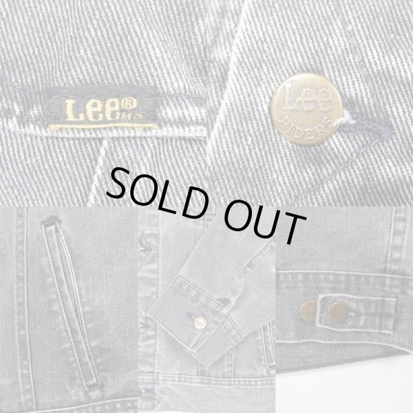 画像4: 90's Lee 101-J型 ブラックデニムジャケット (4)