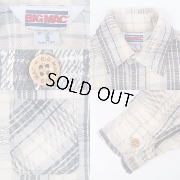 画像3: 80's BIG MAC ヘビーネルシャツ "GRAY BASE / size S" (3)