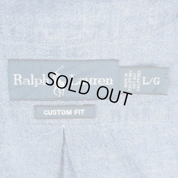 画像3: 90's Polo Ralph Lauren シャンブレー ボタンダウンシャツ (3)