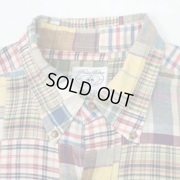 画像3: 90-00's Brooks Brothers S/S パッチワークシャツ “PLAID” (3)