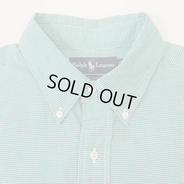 画像3: 90's Polo Ralph Lauren S/S ボタンダウンシャツ "BLAKE / GREEN Plaid" (3)