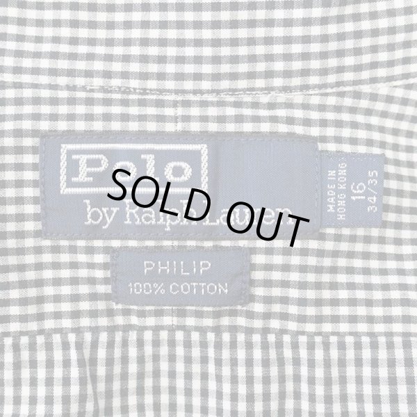 画像2: 90's Polo Ralph Lauren ギンガムチェック柄 レギュラーカラーシャツ "PHILIP" (2)