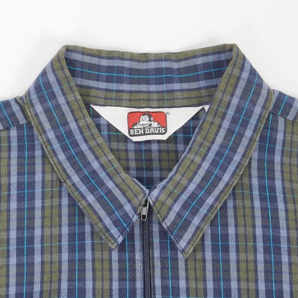 画像3: 00's BEN DAVIS S/S ハーフジップワークシャツ (3)